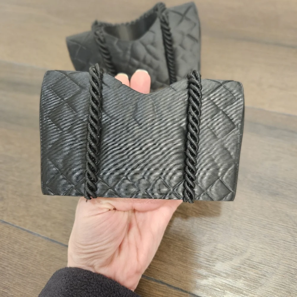NEW Quilted Bag Purse 3D Printed Pencil Holder Bud Vase Decor